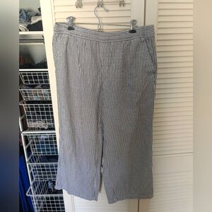 Old Navy Striped Grey Linen Pant, Size L